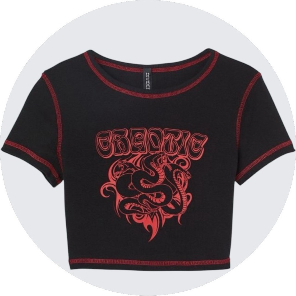 H&M Graphic Crop Top